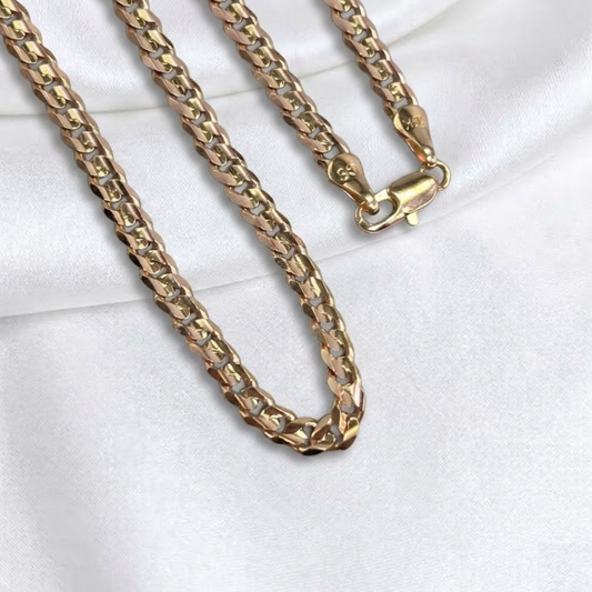 CADENA CUBANA ORO LAMINADO 18K