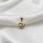 DIJE CORAZON CIRCON ORO LAMINADO 18K