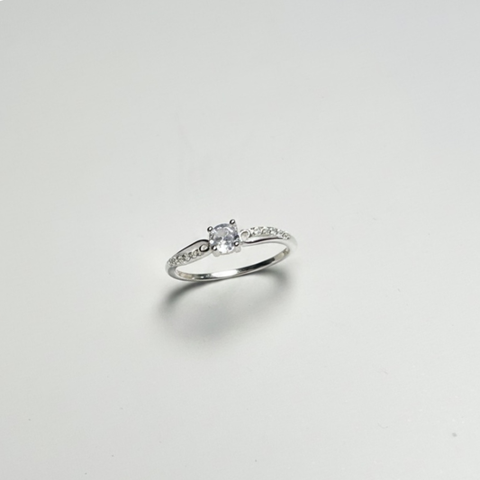 ANILLO SOLITARIO PLATA CIRCONES TAILANDES