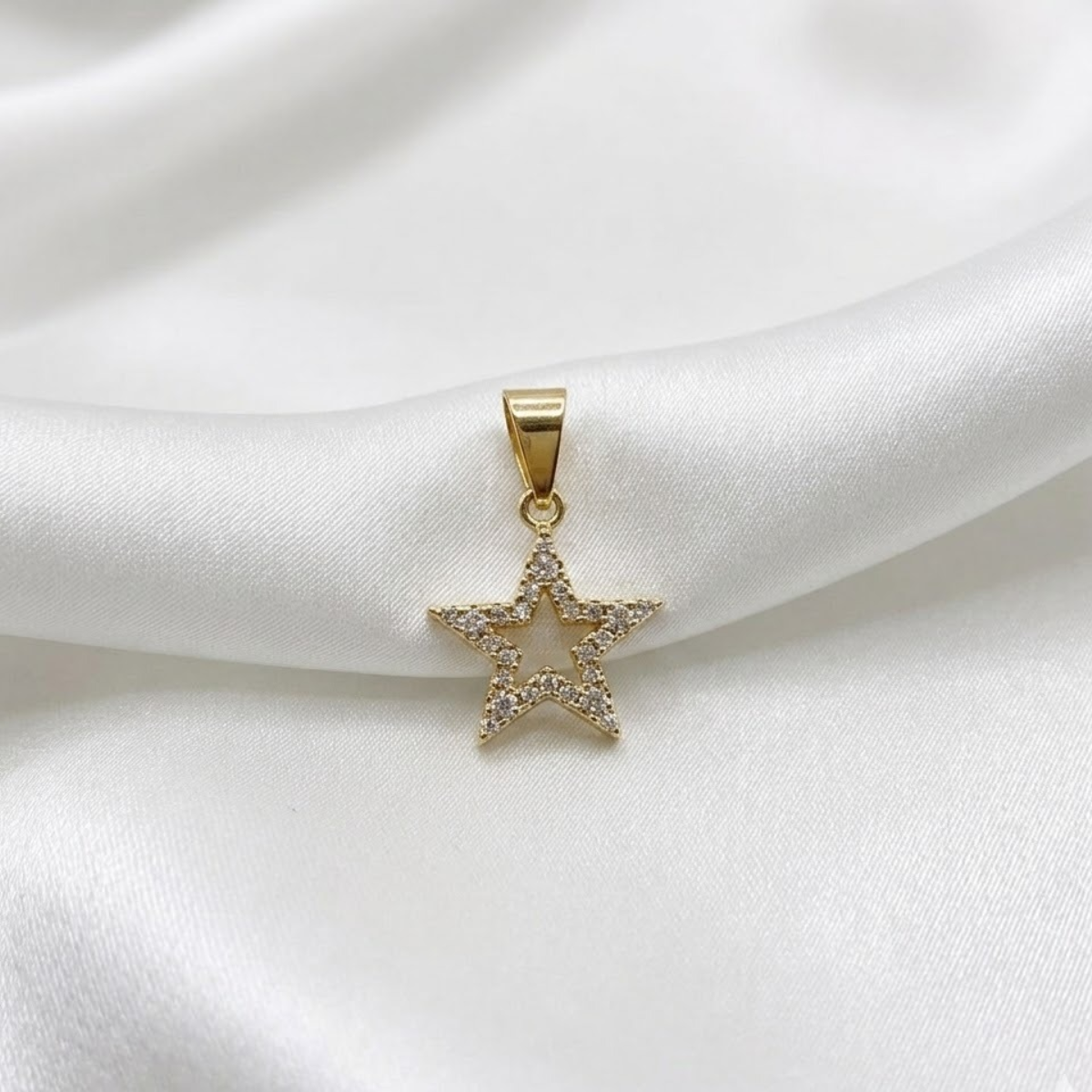 DIJE ESTRELLA MICROCIRCON ORO LAMINADO 18K