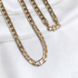 CADENA CUBANA PLANA ORO LAMINADO 18K
