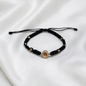 PULSERA ORO LAMINADO MILAGROSA CIRCONES TEJIDA