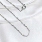 CADENA PLATA FORZADA 45CM LARGO