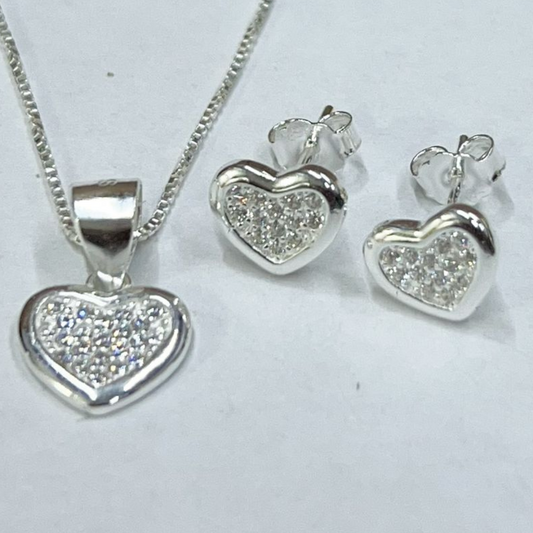 JUEGO DE PLATA CORAZÓN