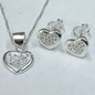JUEGO DE PLATA CORAZÓN