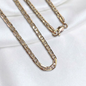 CADENA ESCALERA PLANA ORO LAMINADO 18K