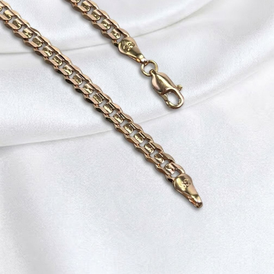 CADENA CUBANA ORO LAMINADO 18K