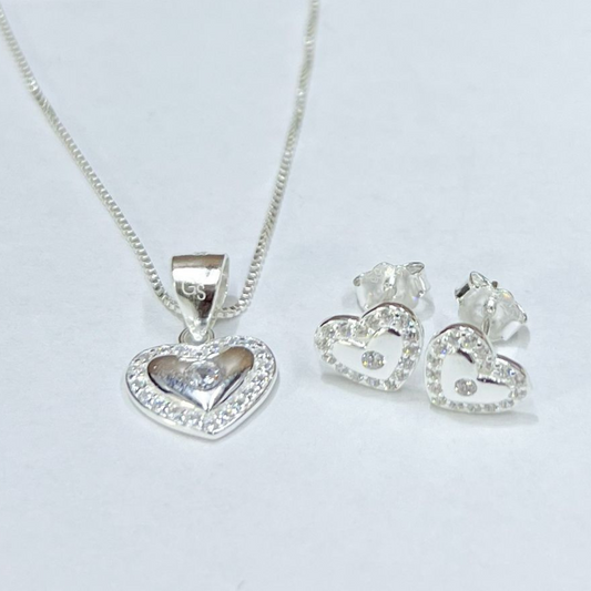 JUEGO DE PLATA CORAZÓN
