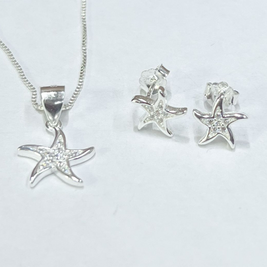 JUEGO DE PLATA ESTRELLA DE MAR