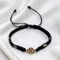 PULSERA ORO LAMINADO 18K TREBOL TEJIDA