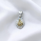 DIJE ORO PLATA DIAMANTADO VIRGEN DEL CARMEN