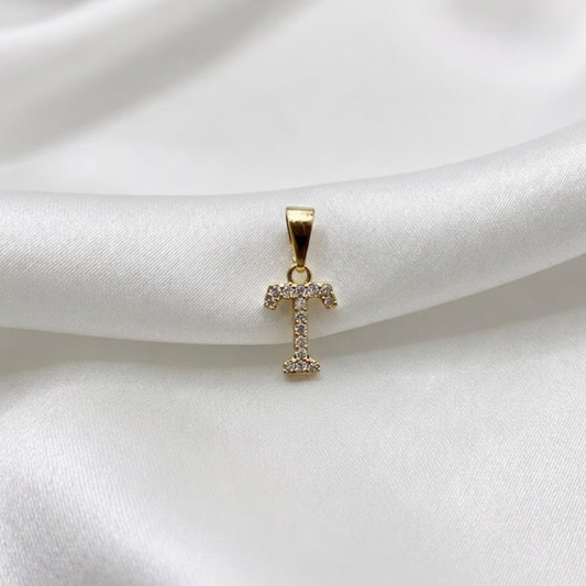 DIJE ABECEDARIO MICROCIRCON ORO LAMINADO 18K