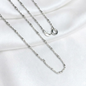 CADENA PLATA ROLO OVALADO 45CM LARGO