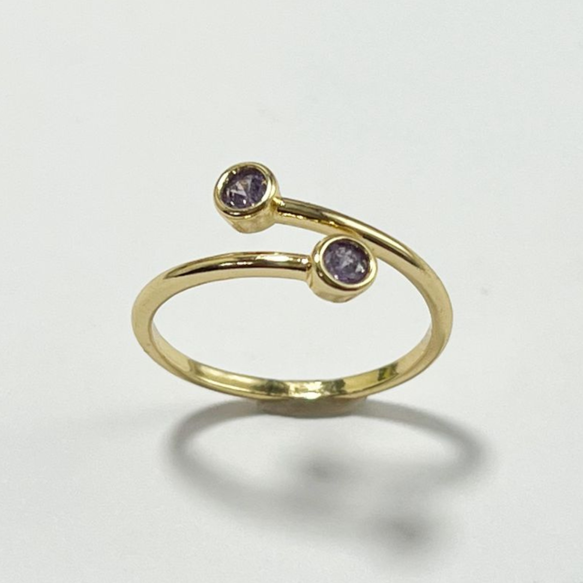 ANILLO GRADUABLE EN RODIO CON CIRCONES