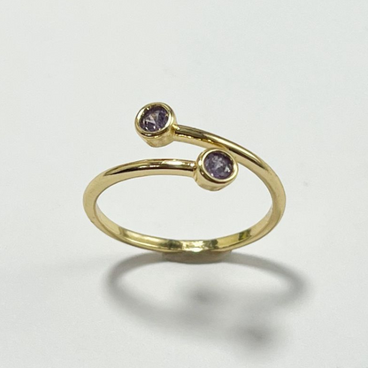 ANILLO GRADUABLE EN RODIO CON CIRCONES
