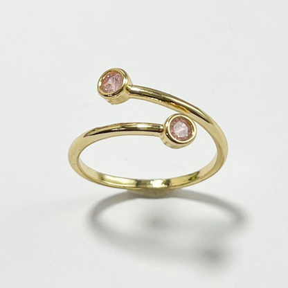 ANILLO GRADUABLE EN RODIO CON CIRCONES