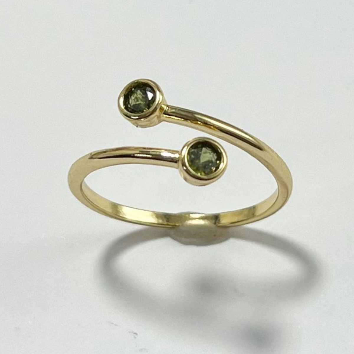 ANILLO GRADUABLE EN RODIO CON CIRCONES