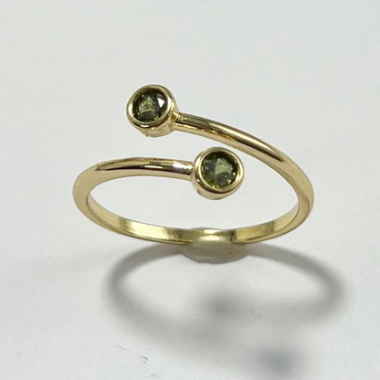 ANILLO GRADUABLE EN RODIO CON CIRCONES
