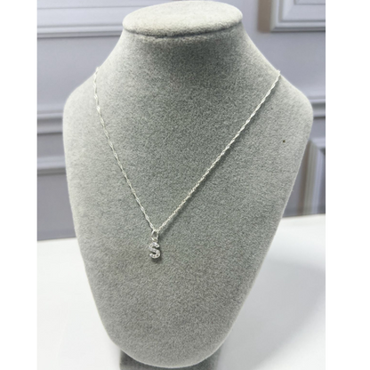 CADENA SINGAPUR CON INICIAL  EN PLATA LEY 925