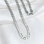 CADENA PLATA CUBANA 60CM LARGO