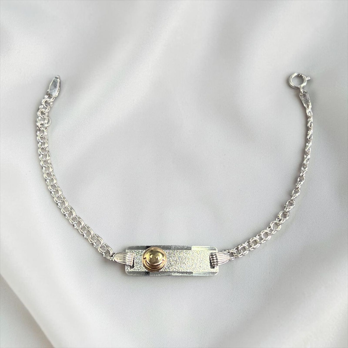 PULSERA PLACA BEBÉ LAMINILLA CARITA FELIZ