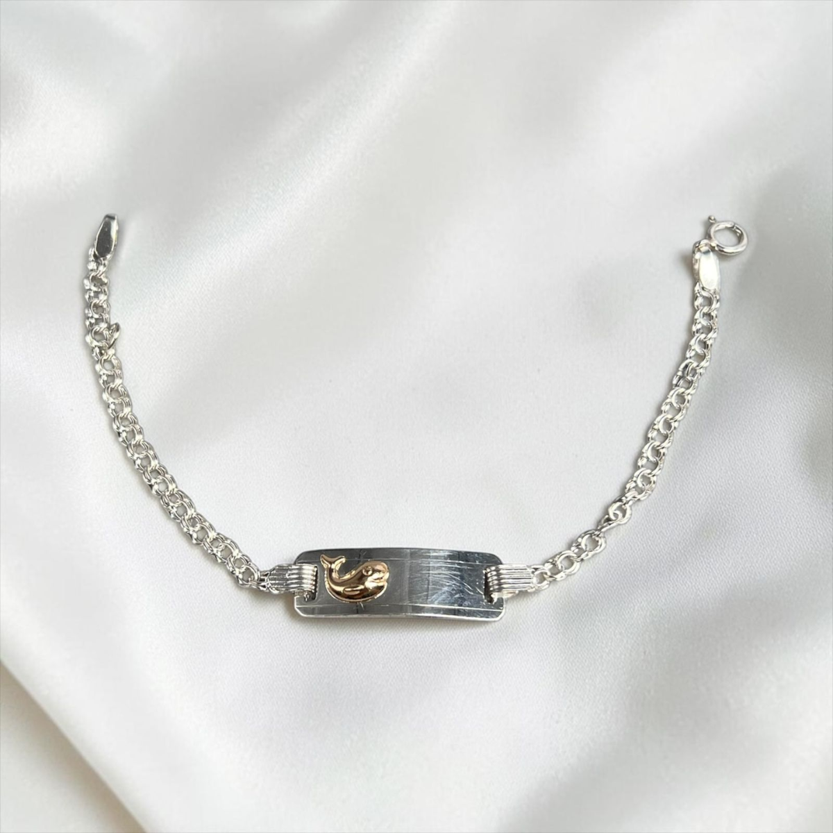 PULSERA PLACA BEBÉ LAMINILLA BALLENA