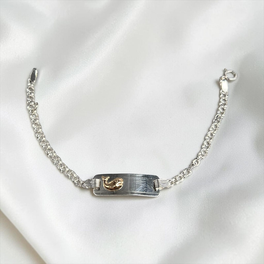 PULSERA PLACA BEBÉ LAMINILLA BALLENA
