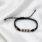 PULSERA ORO LAMINADO 18K TRIPLE TREBOL TEJIDA
