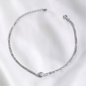 TOBILLERA PLATA CIRCONES TAILANDES