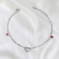 TOBILLERA PLATA CIRCONES TAILANDES