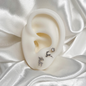 SET DE TOPOS VENADO CON CIRCONES RODIO